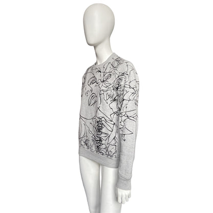 Jean Paul Gaultier face floral print sweater S