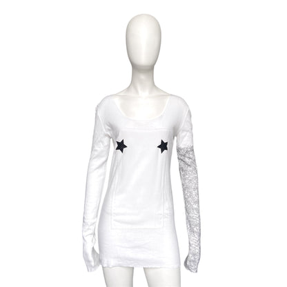 Maison Margiela 16fw Artisanal star cotton silk tattoo top XS