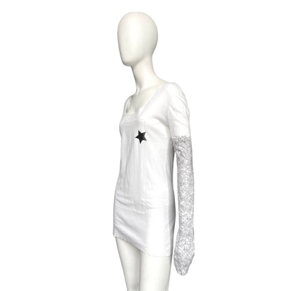 Maison Margiela 16fw Artisanal star cotton silk tattoo top XS