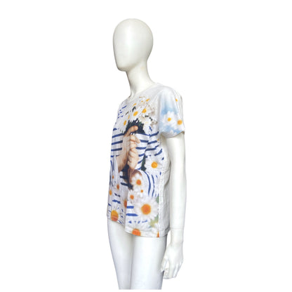 Jean Paul Gaultier ss15 trompe l'oeil portrait tee S