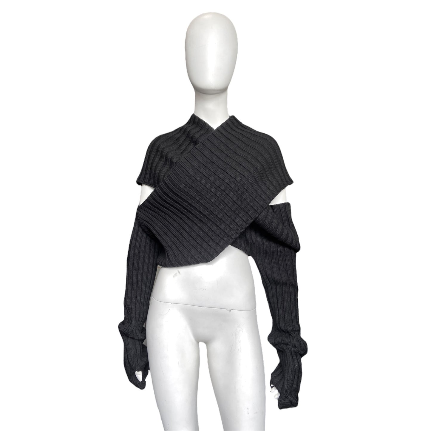 Jean Paul Gaultier fw13 knit arm sleeves warmers OS