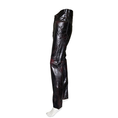 Martine Rose blood red leather pants jeans