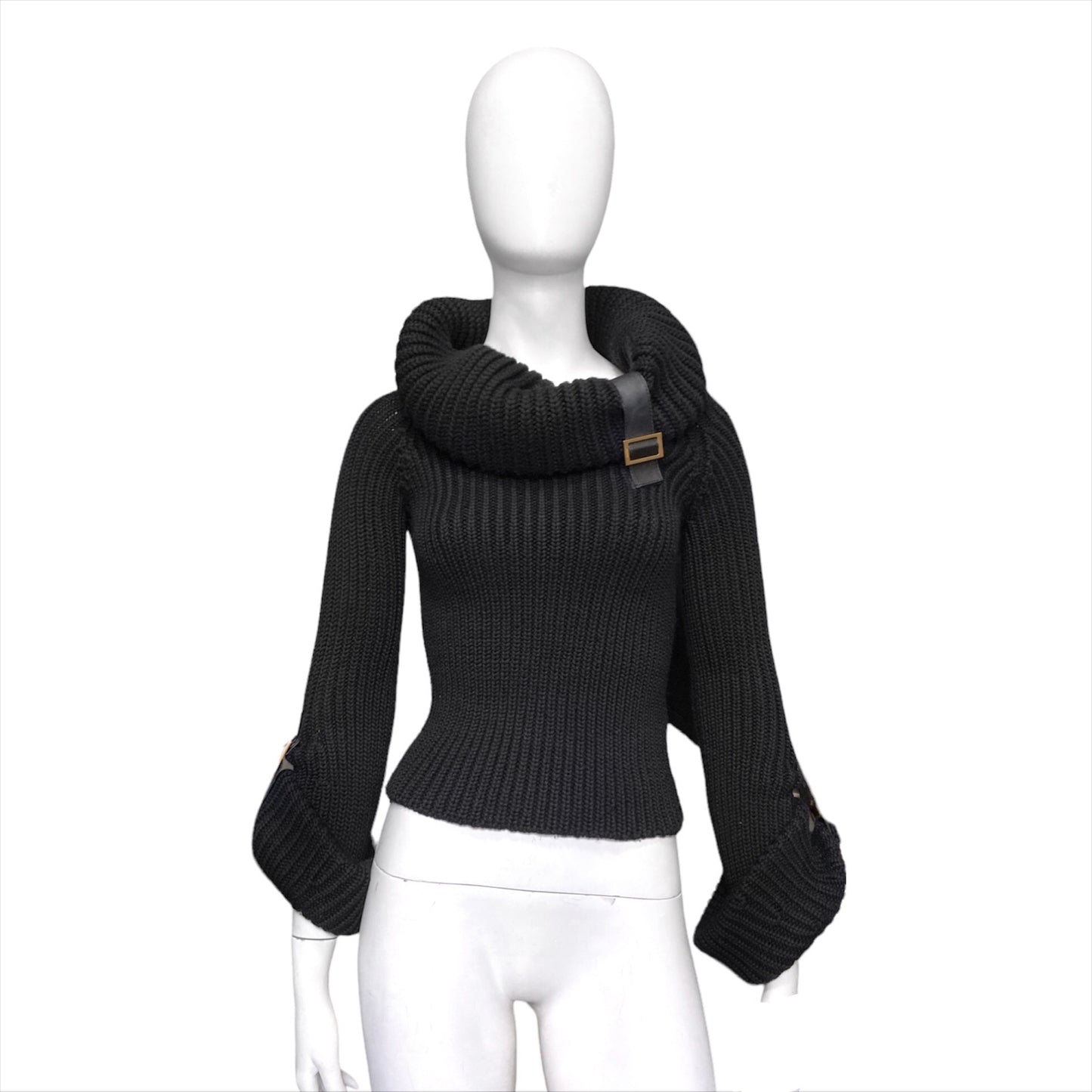 Gucci fall 2003 Tom chunky cropped knit turtleneck sweater