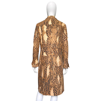 Christian Dior fall 2000 Galliano leopard print denim coat