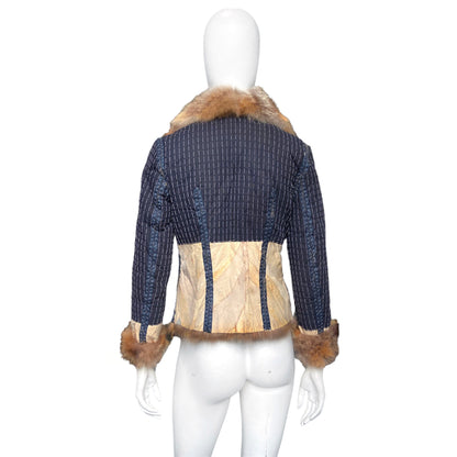 Dior Fall 2001 Fox Fur Artisanal Reversible Jacket Galliano