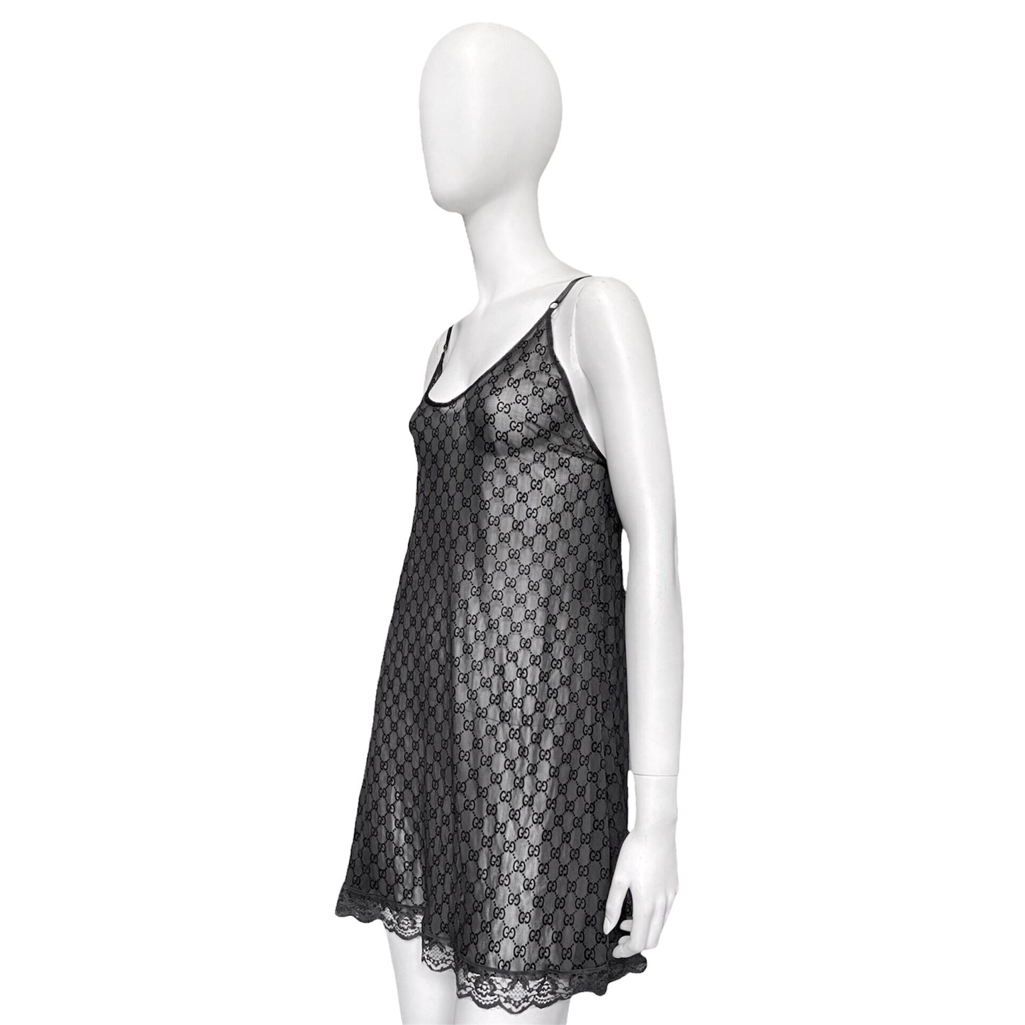 Gucci Spring 1998 Tom Ford Sheer Monogram Babydoll dress