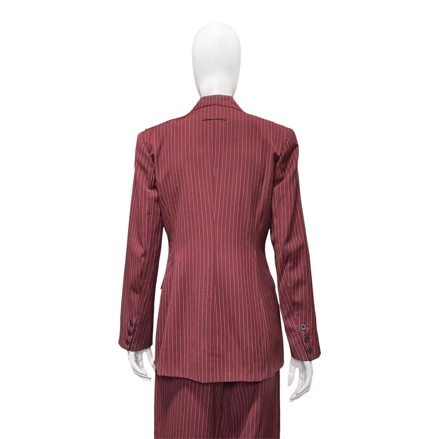 Jean Paul Gaultier Classique 90s Nine pocket Pinstripe Blazer Vest Pants Three Piece Suit 42