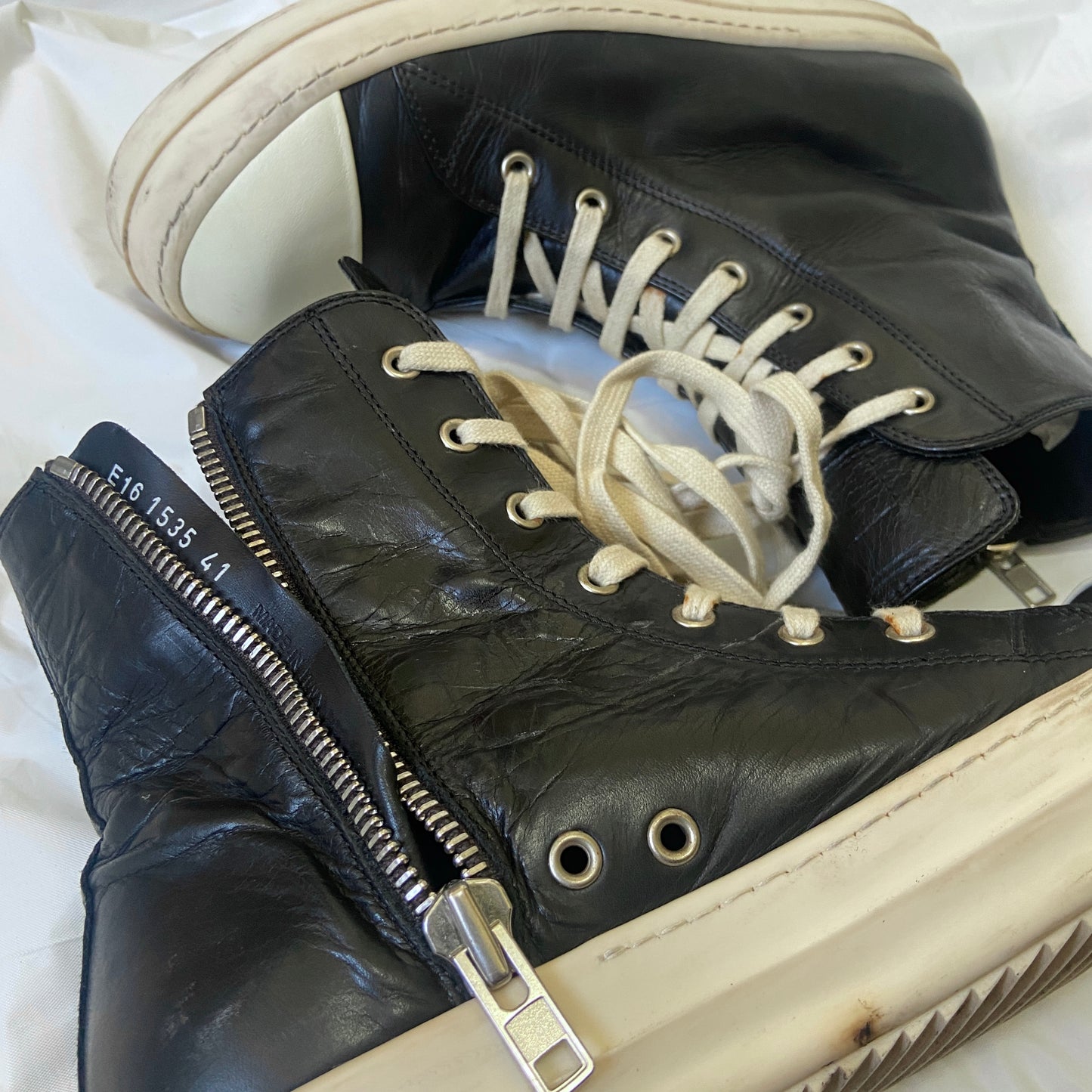 Rick owens leather ramones 41