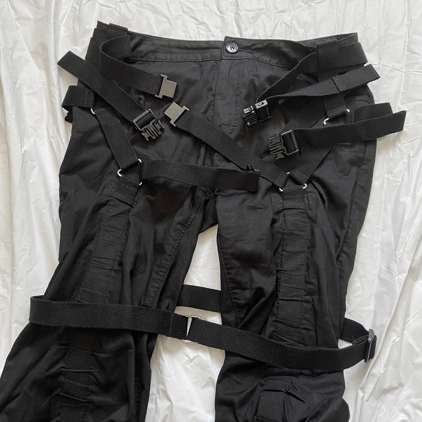 Junya Watanabe Spring 2003 black bondage parachute pants