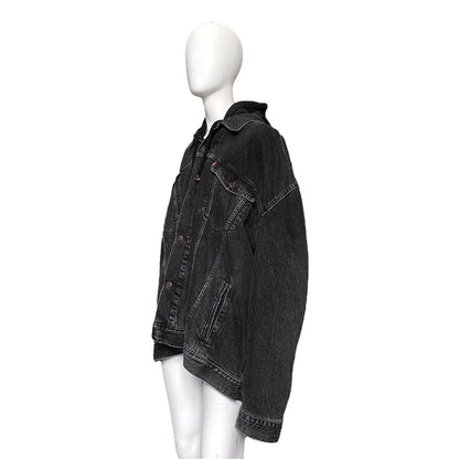 Vetements X Levis Spring 2017 black denim oversized denim jacket