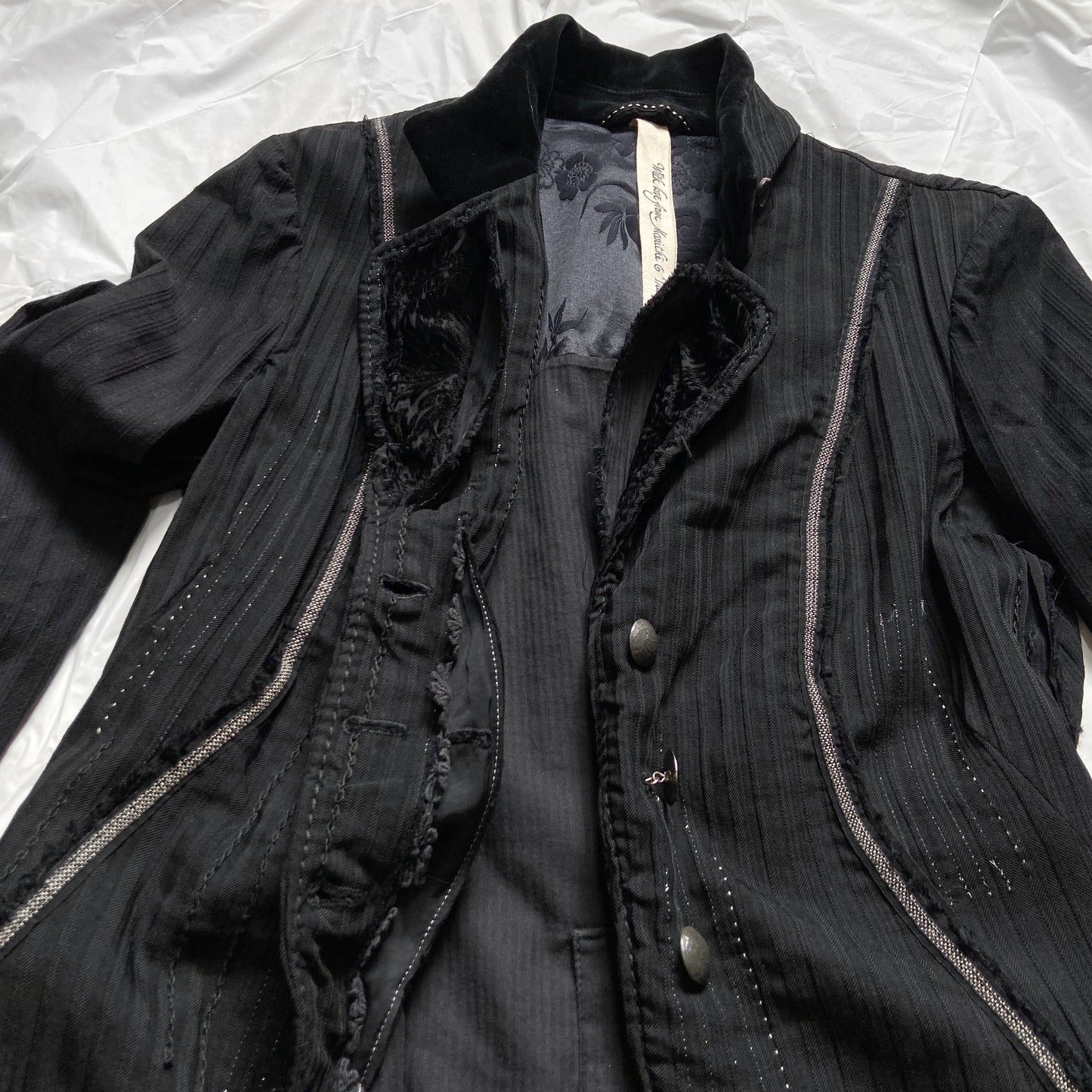 Marithé François Girbaud artisanal decorated blazer jacket 42