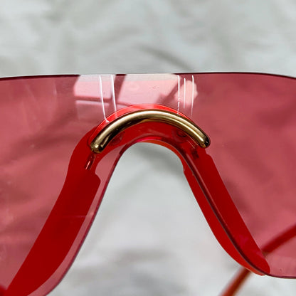 Dior Spring 2004 Galliano Red Gold Ruthenium Sunglasses
