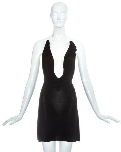 Martin Margiela spring 2005 floating fishing wire backless mini dress S