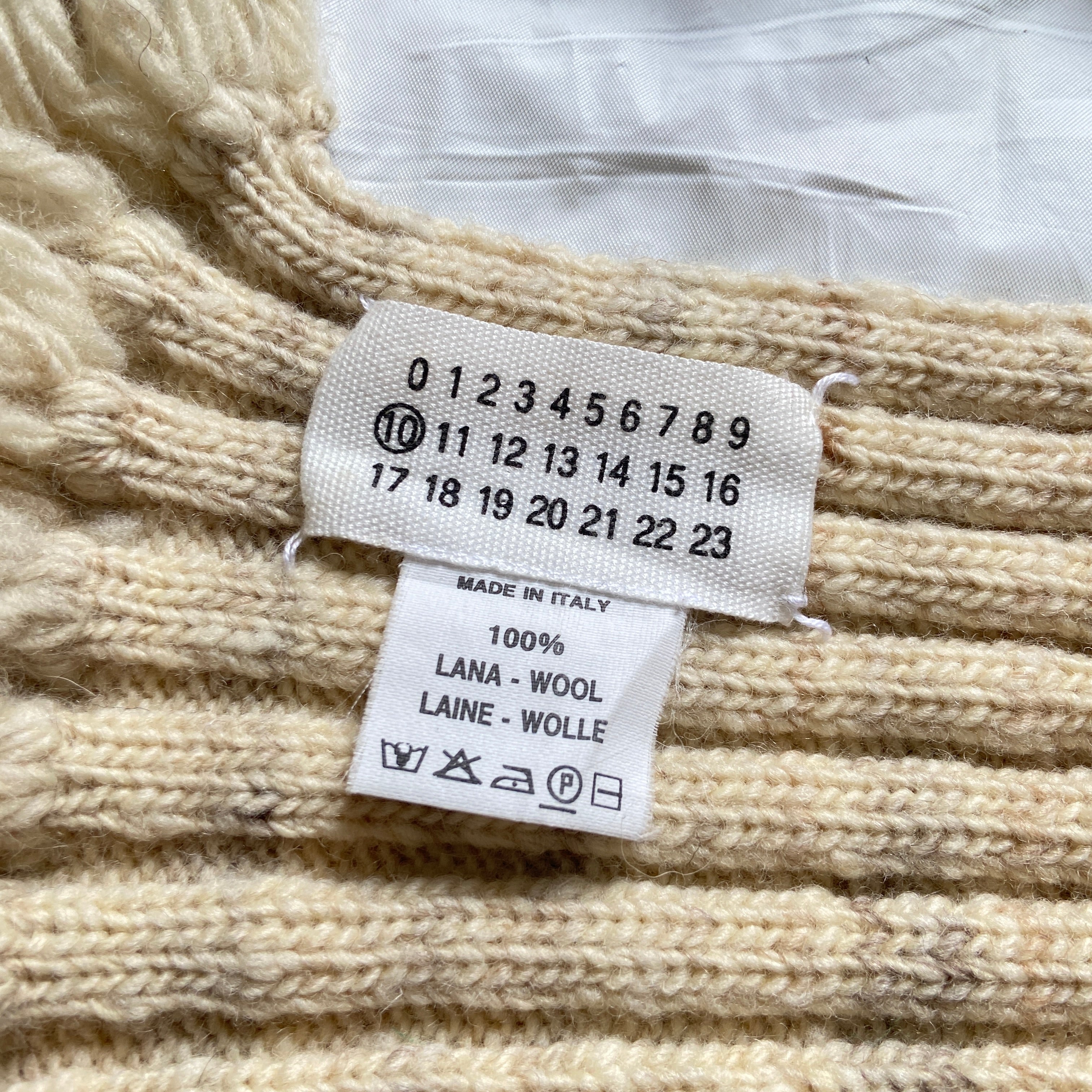 Maison Martin Margiela line 10 wool knit scarf by Miss Deanna