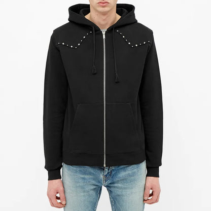 Saint Laurent studded western hoodie jacket S