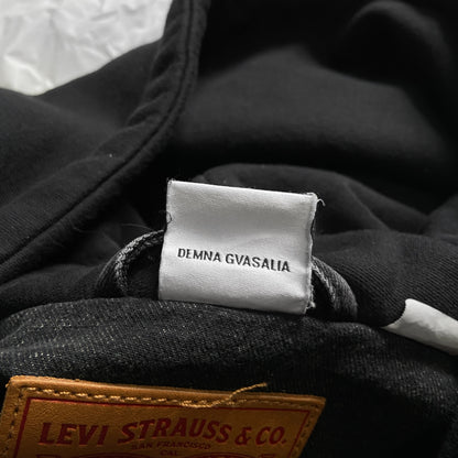 Vetements X Levis Spring 2017 black denim oversized denim jacket